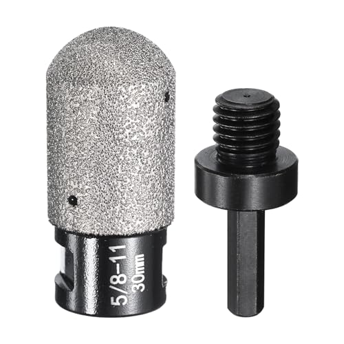 HARFINGTON Diamant-Fingerfräser, 30 mm, 2 Löcher mit 5/8-Zoll-11-Gewinde mit Umwandlung zum Vergrößern, Formen, Fräsen vorhandener Löcher auf Marmor-Arbeitsplatte, Schwarz, 2 Stück von HARFINGTON