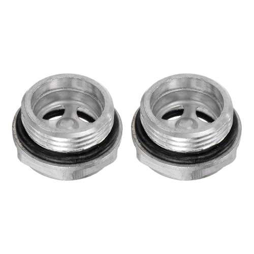 HARFINGTON Luftkompressor-Ölschauglas, 22 x 1,5 mm, Außengewinde, Flüssigkeitsstandsmesser, Aluminiumlegierung, Sechskantkopf, Ölanzeige, Fenster mit O-Ring für Luftkompressor-Getriebetanks, Silber, 2 HARFINGTON Luftkompressor-Ölschauglas, 22 x 1,5 mm, Außengewinde, Flüssigkeitsstandsmesser, Aluminiumlegierung, Sechskantkopf, Ölanzeige, Fenster mit O-Ring für Luftkompressor-Getriebetanks, Silber, 2 von HARFINGTON