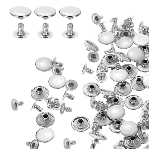 HARFINGTON Nieten, 12 mm, Karbonstahl, Rundkopf, röhrenförmige Metallnieten für Lederhandwerk, Reparaturen, Dekoration, Silber, 200 Sets HARFINGTON Nieten, 12 mm, Karbonstahl, Rundkopf, röhrenförmige Metallnieten für Lederhandwerk, Reparaturen, Dekoration, Silber, 200 Sets von HARFINGTON