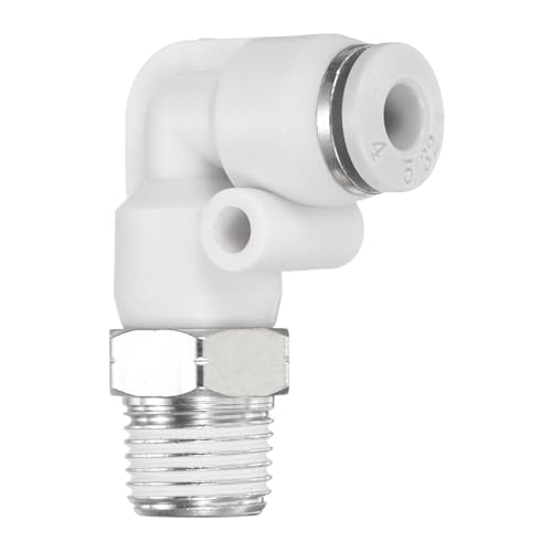 HARFINGTON Push to Connect Fittings Außenbogen 5/32 Zoll Rohr OD x 1/8 Zoll NPT Gewinde Kunststoff Schnellanschluss Luftschlauch Pneumatisches Fitting Kit Push Lock Connector PL5/32-N01, Weiß HARFINGTON Push to Connect Fittings Außenbogen 5/32 Zoll Rohr OD x 1/8 Zoll NPT Gewinde Kunststoff Schnellanschluss Luftschlauch Pneumatisches Fitting Kit Push Lock Connector PL5/32-N01, Weiß von HARFINGTON