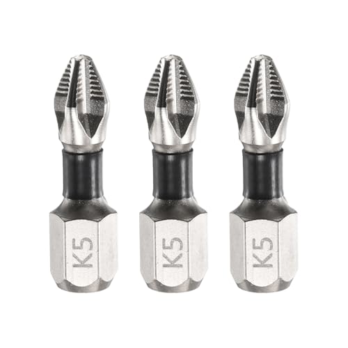 HARFINGTON Schlag-Kreuzschlitz-Schraubendreher-Bits PH2 (#2), rutschfeste Spitze, 6,35 mm Sechskantschaft, 25 mm lang, magnetischer Kreuzschraubendreher, industrielle Bohrer-Bits zum Entfernen von von HARFINGTON