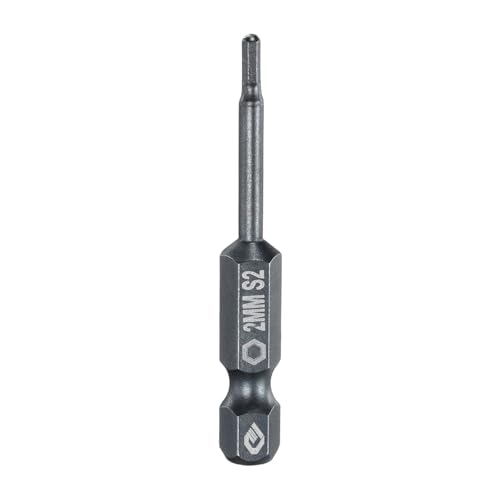 HARFINGTON Schlitz-Sechskant-Schraubendreher-Bits, H2 (2 mm), magnetische Spitze, 6,35 mm Sechskantschaft, 50 mm lang, S2-Stahl, metrischer Sechskant-Schraubendreher, Bohrer-Steckschlüssel, Blau von HARFINGTON
