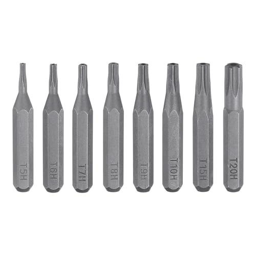 HARFINGTON Torx-Schraubendreher-Bit-Set, T5H-T20H, Sechskantschaft, 28 mm Länge, S2-Stahl, magnetischer Stern, 6-Punkt-Kopf-Schraubendreher, Bohrer für elektrische manuelle Schraubendreher HARFINGTON Torx-Schraubendreher-Bit-Set, T5H-T20H, Sechskantschaft, 28 mm Länge, S2-Stahl, magnetischer Stern, 6-Punkt-Kopf-Schraubendreher, Bohrer für elektrische manuelle Schraubendreher von HARFINGTON