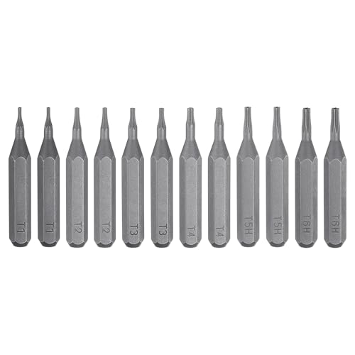 HARFINGTON Torx-Schraubendreher-Bit-Set T1-T4/T5H/T6H 1/4-Zoll-Sechskantschaft, 28 mm Länge, S2-Stahl, magnetischer Stern, 6-Punkt-Kopf-Schraubendreher-Bohrer für elektrische manuelle Schraubendreher HARFINGTON Torx-Schraubendreher-Bit-Set T1-T4/T5H/T6H 1/4-Zoll-Sechskantschaft, 28 mm Länge, S2-Stahl, magnetischer Stern, 6-Punkt-Kopf-Schraubendreher-Bohrer für elektrische manuelle Schraubendreher von HARFINGTON