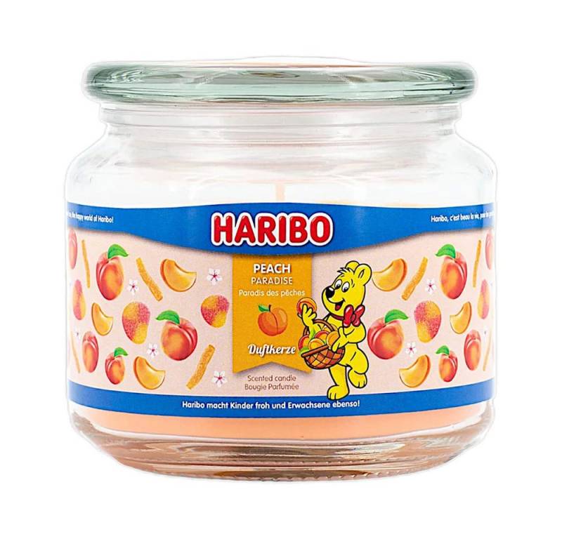 HARIBO Duftkerze Haribo Duftkerze Peach Paradise 300g Brenndauer 50 Std. von HARIBO