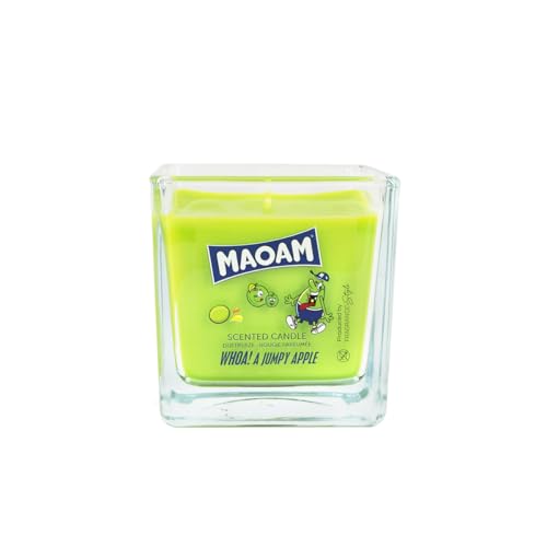 Maoam Duftkerze im Glas | Jumpy Apple | Duftkerze Apfel | Hochwertiges Wachs & lange Brenndauer | Geschenkidee Freundin, Familie (200g) von HARIBO