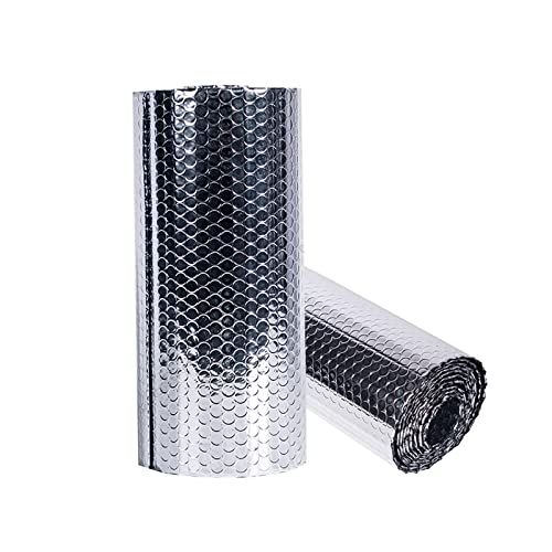 Halten Sie Die Isolierung Isolierfolie Dämmfolie Isoliermatte Selbstklebend Doppelte Alu-Luftpolsterfolie Dachisolierung 4mm Isolierungsfolie Wärmehaltung(Size:1*20m) von HARICSET