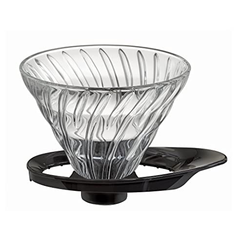 HARIO V60 Hitzebeständiger Glas-Kaffeetropfer 02 für 1-2 Tassen, schwarz, made in Japan VDGR-02-B [Parallelimport Waren](japan import) von HARIO