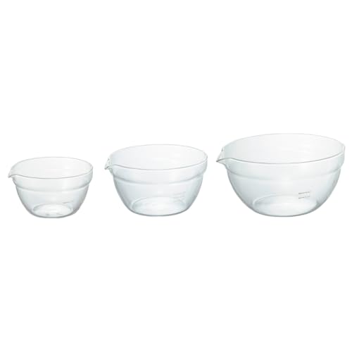 HARIO KB-1318 Ein-Mund-Schüssel, hitzebeständiges Glas, Set mit 3 Multikugeln, transparent, hergestellt in Japan HARIO KB-1318 Ein-Mund-Schüssel, hitzebeständiges Glas, Set mit 3 Multikugeln, transparent, hergestellt in Japan von HARIO