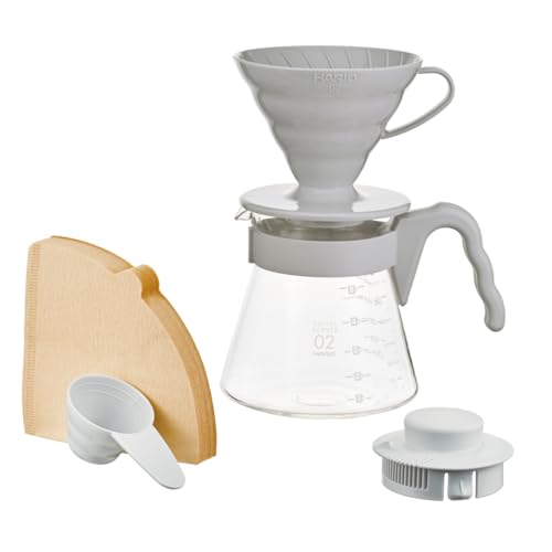 HARIO Kit V60 hellgraues Glas und PP 1-4 Tassen HARIO Kit V60 hellgraues Glas und PP 1-4 Tassen von HARIO