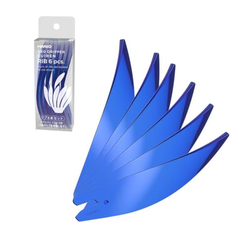 HARIO RIB-6-TBU Dripper Suiren 6-teiliges Set blau 1 bis 4 Tassen Kaffee Hand Drip HARIO RIB-6-TBU Dripper Suiren 6-teiliges Set blau 1 bis 4 Tassen Kaffee Hand Drip von HARIO