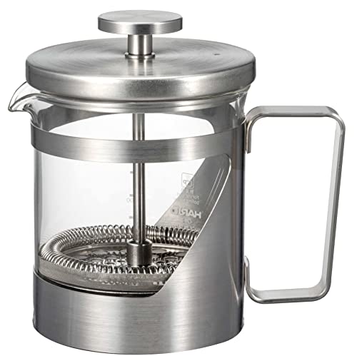 HARIO THSV-2-HSV Haaransatz Silber gepresster Kaffee, hitzebeständiges Glas, Edelstahl, praktisches Fassungsvermögen, 300 ml von HARIO