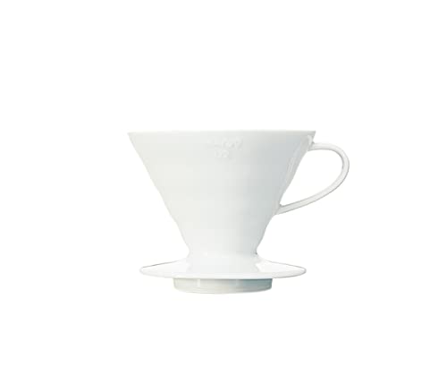 HARIO VDCR-02-W V60 02 Keramik, Weiß, 1-4 Tassen, Kaffee, Handtropfen, Made in Japan von HARIO