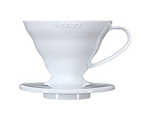 HARIO VDR-01-W V60 01 Transparenter Kaffee-Tropfer Weiß Kaffee-Tropfer für 1-2 Tassen von HARIO
