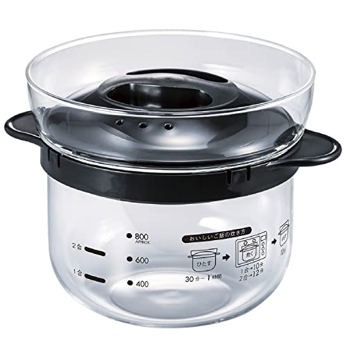 HARIO XRCN-2-B Mikrowellen-Reistopf aus Glas, 1 bis 2 Tassen, für die Mikrowelle, schwarz, 1 bis 2 Tassen, hergestellt in Japan HARIO XRCN-2-B Mikrowellen-Reistopf aus Glas, 1 bis 2 Tassen, für die Mikrowelle, schwarz, 1 bis 2 Tassen, hergestellt in Japan von HARIO
