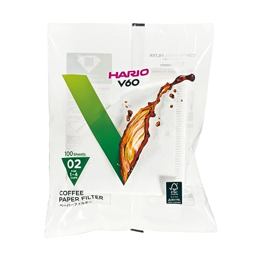 Hario Papierfilter weiß / Filtertüten Misarashi, mittel für VCF-02, 100 Stück von HARIO