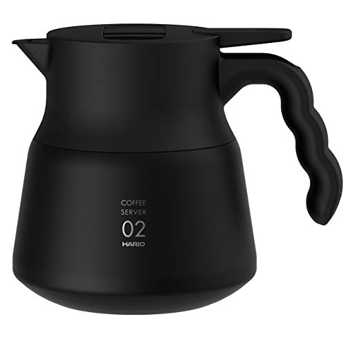 Hario black stainless steel V60 Plus jug 600 ml capacity von HARIO