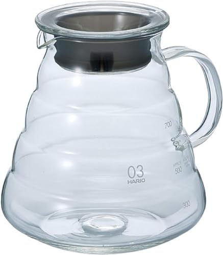 Hario V60 Glas-Servier, 800 ml, internationale Verpackung von HARIO