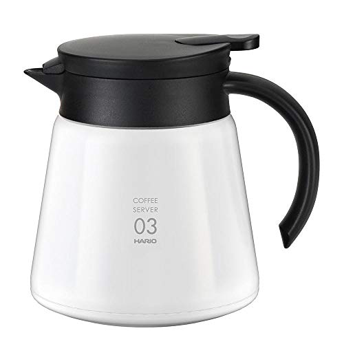 Hario V60 Isolierter Metall-Servierer, 800 ml, Weiß von HARIO