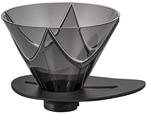 Hario V60 Mugen Kaffee-Tropfer, Größe 02, transparent schwarz von HARIO