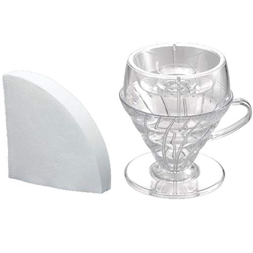Hario V60 Tropfhilfe-Set, 02 klar, PDA-1524-T, 140ml, Black von HARIO