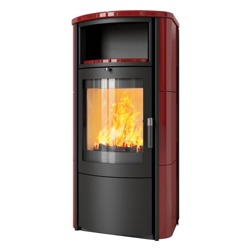 Kaminofen Hark 57 7 kW - Ofenkacheln: bordeaux-rot - Korpus: graphit Kaminofen Hark 57 7 kW - Ofenkacheln: bordeaux-rot - Korpus: graphit von HARK