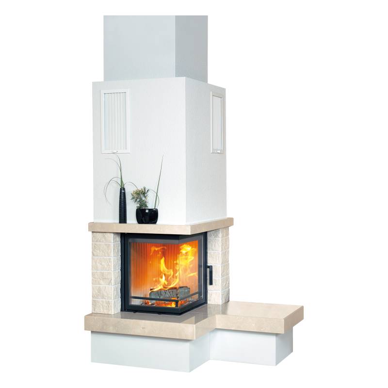 Marmorkamin 1/17.3 5 kW - Crema-Marfil - Radiante 500/57 K ECOplus - Bank links von HARK