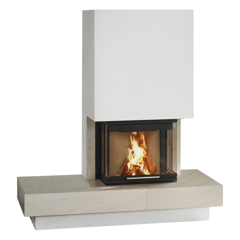 Marmorkamin 1/190.0 6 kW - Mocca Creme - Radiante 550/30/60-66.29 H - Bank links von HARK