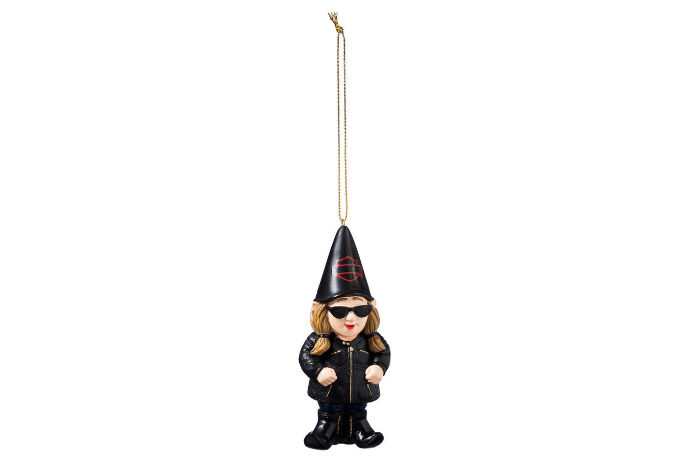 HARLEY-DAVIDSON Gartenzwerg Lady Biker Themed Polystone Gartenzwerg Gnome Gnomette, Größe (B x T x H): 11 x 9 x 28 cm oder 4,45 x 3,5 x 10,2 cm von HARLEY-DAVIDSON