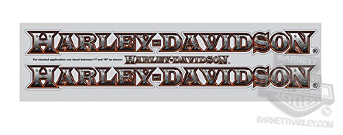 HARLEY-DAVIDSON Heckscheiben-Aufkleber, Motorrad-Design, Pulverbeschichtet, Vinyl, Schwarz, Oval, Aufkleber, Sticker von HARLEY-DAVIDSON