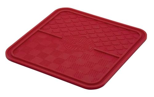 Harley-Davidson Bar & Shield Leckmatte für Haustiere, Silikon, kariert, Rot Harley-Davidson Bar & Shield Leckmatte für Haustiere, Silikon, kariert, Rot von HARLEY-DAVIDSON