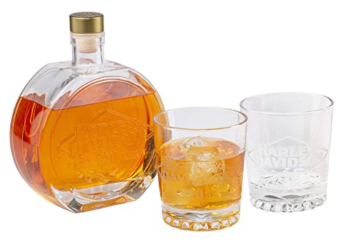 Harley-Davidson Dekanter/Whiskeygläser-Set zum 120. Jahrestag, limitierte Auflage von HARLEY-DAVIDSON