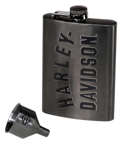Harley-Davidson H-D Matte Black Flask Flachmann, HDX-98657 von HARLEY-DAVIDSON