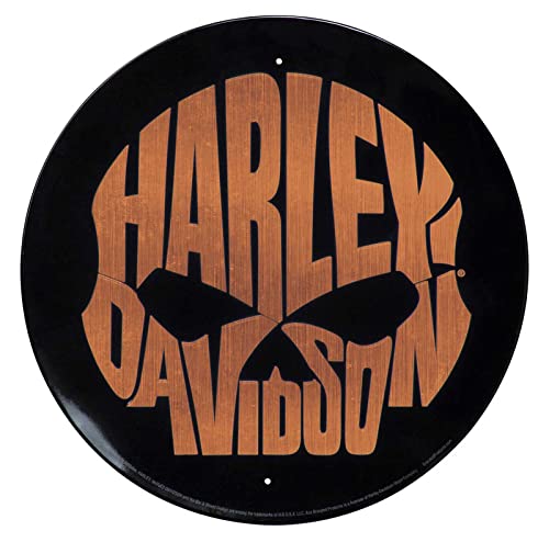 Harley-Davidson Round Tin Sign, Shiny Copper Willie G Skull Logo - 12 inches von HARLEY-DAVIDSON