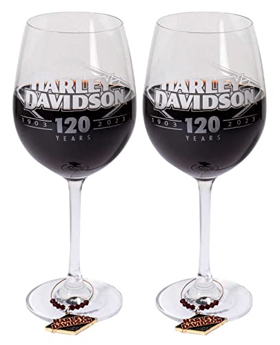Harley-Davidson Weinglas-Set zum 120. Jahrestag, limitierte Auflage, 540 ml. von HARLEY-DAVIDSON