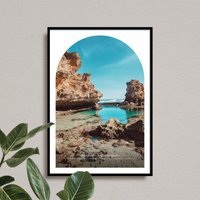 Bridgewater Bay Blairgowrie Travel Poster 2, Mornington Peninsula, Victoria, Australian Coastal Print von HARLIxDASH