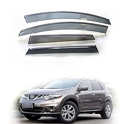 Windabweiser füR Nissan Murano 2011-2018, Seitenscheiben Vorn und Hinten Regenschutz Smoke Rain Visor Guard Regenabweiser Auto Fenster ZubehöR von HARLUSDT