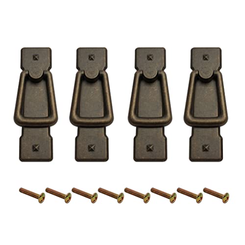 HARMAC HOUSE Vintage Drop Handles Antique Bronze Door Ring Pull Handles Kitchen Cabinet Chest of Drawer Vintage Bronze Drop Ring Pull Handles (4) von HARMAC HOUSE