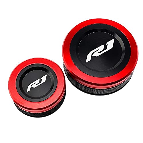 Z for Yamaha YZF R1 Yzfr1 2009-2022 YZF-R1 2021 2020 2019 Motorrad Zubehör CNC Vorne Hinten Brems Flüssigkeit Reservoir Abdeckung & Socke X (Color : Red) von HARMOX