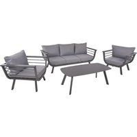 Lounge-Gruppe Elia 4-teilig grau/dunkelgrau - Garden Pleasure von Garden Pleasure