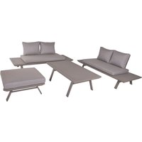 4 teilig Lounge-Gruppe alu Tisch Bank Beistell Tisch Garten Außen Hof Terrasse 4 teilig Lounge-Gruppe alu Tisch Bank Beistell Tisch Garten Außen Hof Terrasse von HARMS
