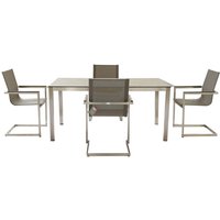 Harms - 5-Teilige Sitz Garten Tisch Gruppe Stühle Balkon Veranda Terrasse Grau Harms - 5-Teilige Sitz Garten Tisch Gruppe Stühle Balkon Veranda Terrasse Grau von HARMS