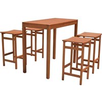 5 teilig Bar Set Hocker Tisch Eukalyptus Holz geölt Outdoor Garten Terrasse Hof 5 teilig Bar Set Hocker Tisch Eukalyptus Holz geölt Outdoor Garten Terrasse Hof von HARMS