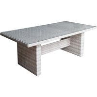 Harms - Polyrattan Garten Tisch 200x100 Glastisch Möbel Metall Veranda Terrasse alu von HARMS