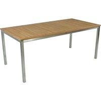 Teak Garten Tisch 180cm Holztisch Holz Edelstahl massiv Terrasse Veranda Balkon von HARMS