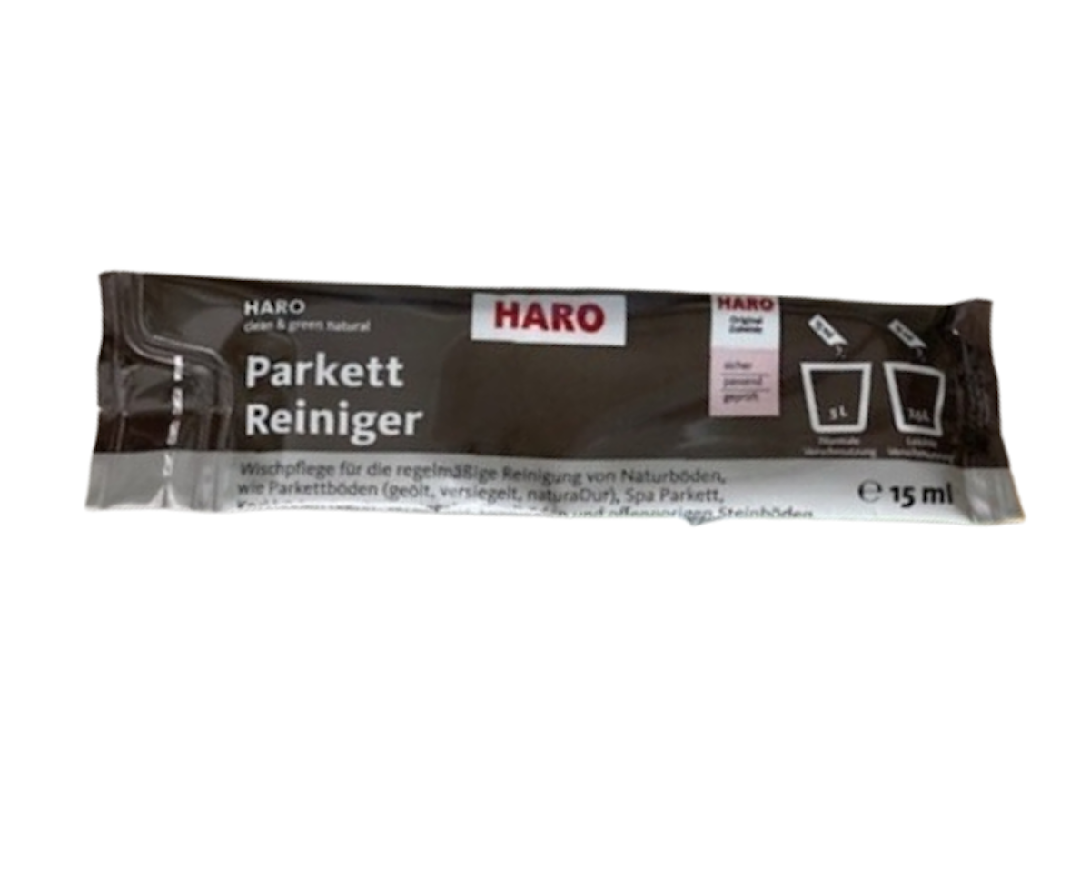 HARO Probebeutel Parkett Reiniger clean & green natural 100 Stück im Karton von HARO