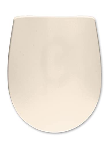Hamberger WC-Sitz "Passat" (Toilettensitz mit SoftClose, Farbe jasmin, Scharnier Edelstahl C0202Y) 522397 von HARO