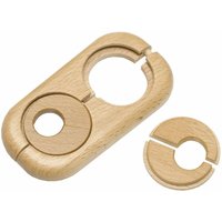Heizkörperrosette (Doppelrosette) ø 3/8 mm 19/58 mm, Massivholz Buche lackiert von HARO