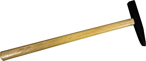 HAROMAC Fliesenhammer flach, 50 gramm, Eschenstiel, C45 Stahl, fein geschliffen, mit Hartmetallspitze, Hammer, Fäustel, Schlosserhammer, Latthammer von HAROMAC