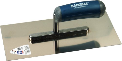 HAROMAC Glättekelle Made in Germany, 280x130mm, 2 Komponenten Softgriff für angenehme Handhabung,Rostfreier Edelstahl, Aufziehglätter von HAROMAC